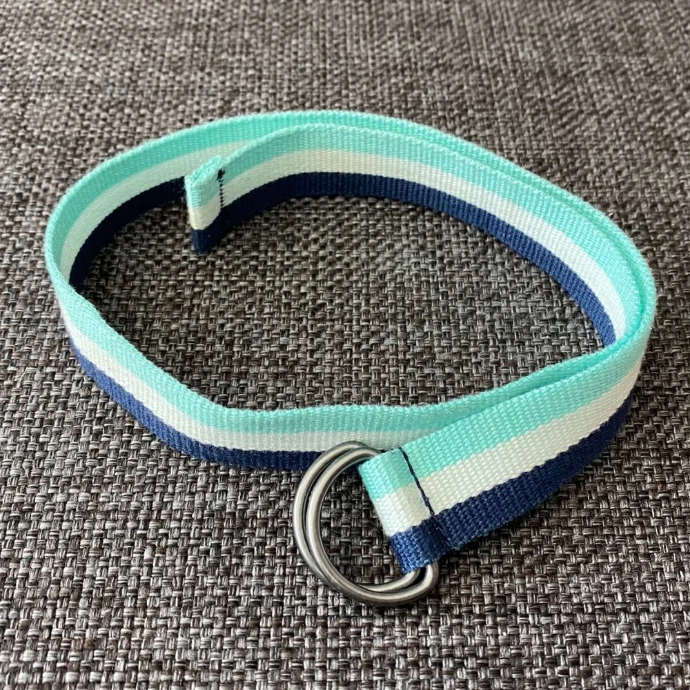 ⭐️ Carter’s Striped Belt Baby Toddler 0-2 years, Blue Belt Silver Buckle, Preppy